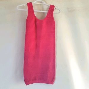 Hot pink mini dress